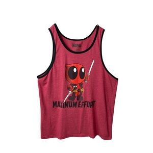 Marvel Red Deadpool Graphic Tank Top
